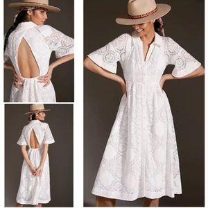 “Coastal Cowgirl” EUC Maeve by Anthropologie white lace dress